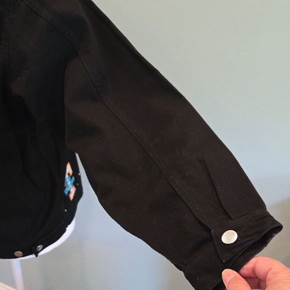 Las Olas Women's Medium/Large Black Denim Jacket with Lady Vols Embroidery - Picture 9 of 11